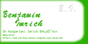 benjamin imrich business card
